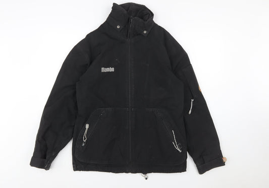 Mambo Men’s Black Waterproof Windbreaker Jacket Size L