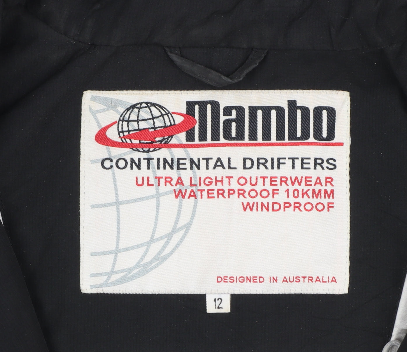 Mambo Men’s Black Waterproof Windbreaker Jacket Size L