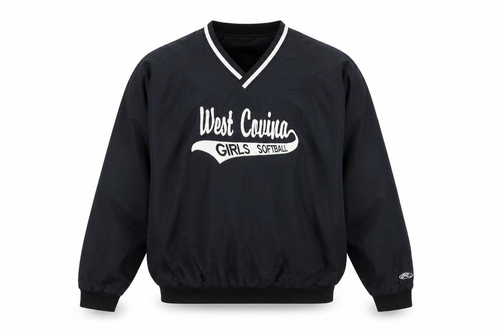 Rawlings Women's Black V-Neck Pullover Sweatshirt M West Covina Softball