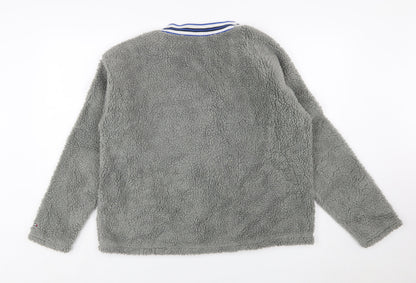 Tommy Hilfiger Womens Grey Fleece Pullover Sweatshirt Size L