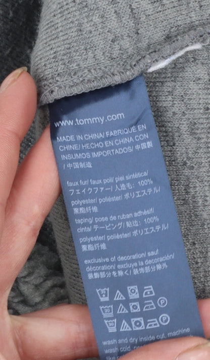 Tommy Hilfiger Womens Grey Fleece Pullover Sweatshirt Size L