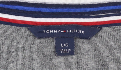 Tommy Hilfiger Womens Grey Fleece Pullover Sweatshirt Size L