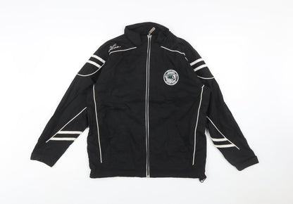 Kewl Boys Black Full Zip Track Jacket Size 10-12 Years Boulder Bison
