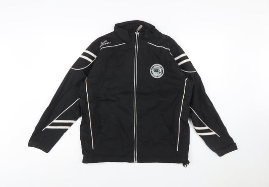 Kewl Boys Black Full Zip Track Jacket Size 10-12 Years Boulder Bison