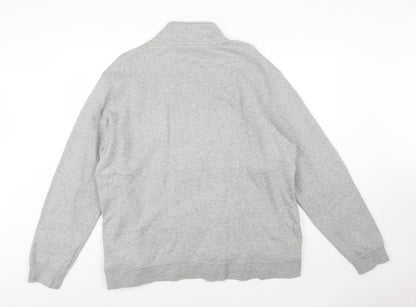 Nike Men's Grey XL Half Zip Fleece Sweatshirt Regular Fit
