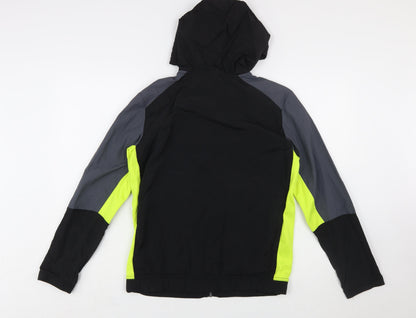 Russell Boys Black XL (14-16 Years) Hooded Windbreaker Jacket