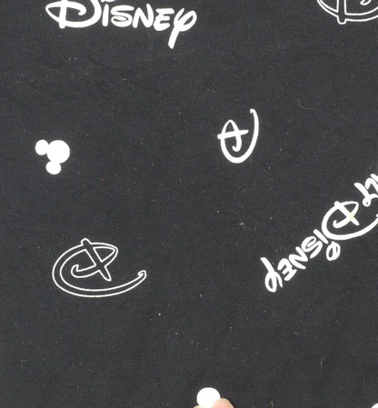 Disney Womens Black Sweatshirt L Logo Print Pullover Primark Cares