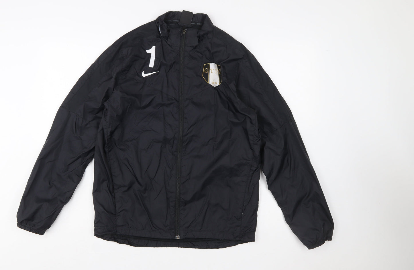 Nike Boys Black XL 13-15 Years Football Track Jacket Windproof