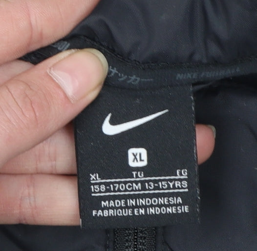 Nike Boys Black XL 13-15 Years Football Track Jacket Windproof