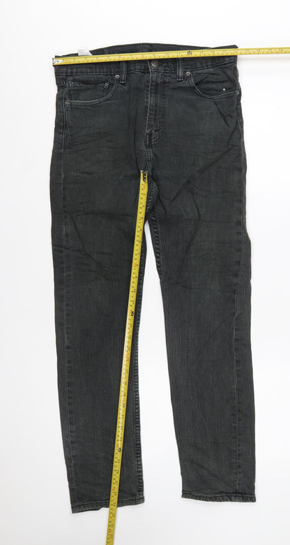 Levi Strauss Men's Black 32x30 Straight Fit Denim Jeans