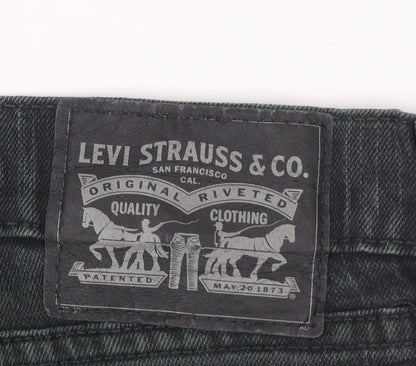 Levi Strauss Men's Black 32x30 Straight Fit Denim Jeans