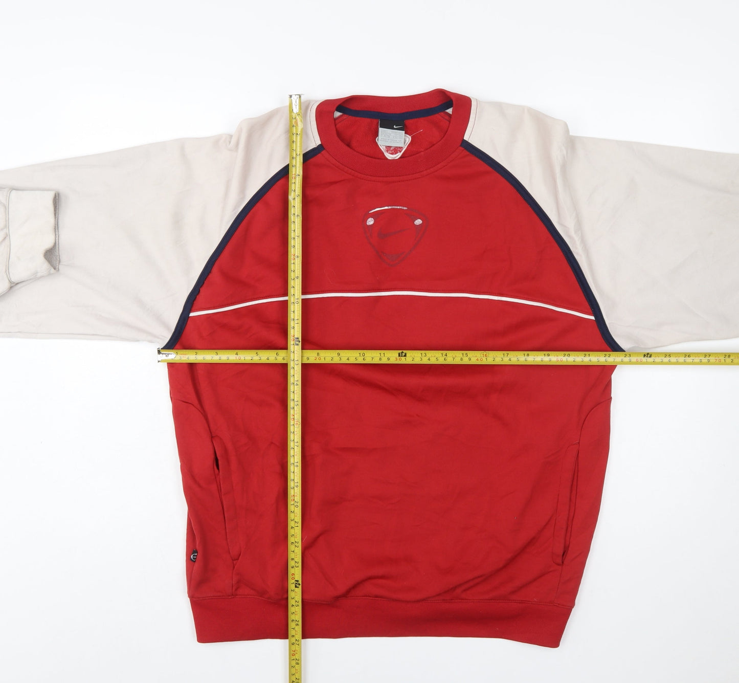Nike Men's Red Pullover Sweatshirt L Long Sleeve Sports Style