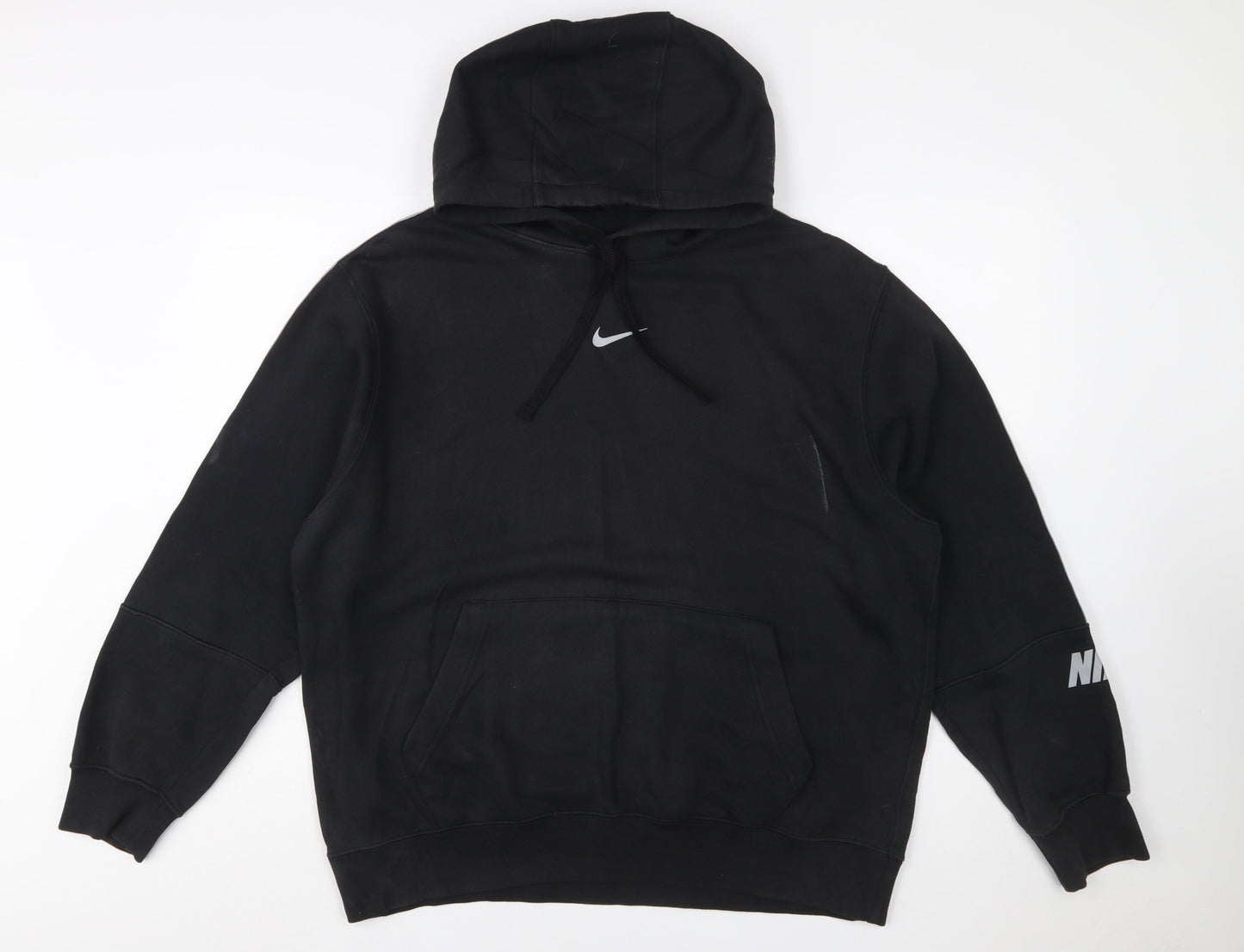 Nike Men's Black Large Pullover Hoodie Classic Fit Sportswear