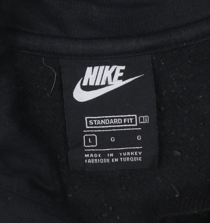 Nike Men's Black Large Pullover Hoodie Classic Fit Sportswear