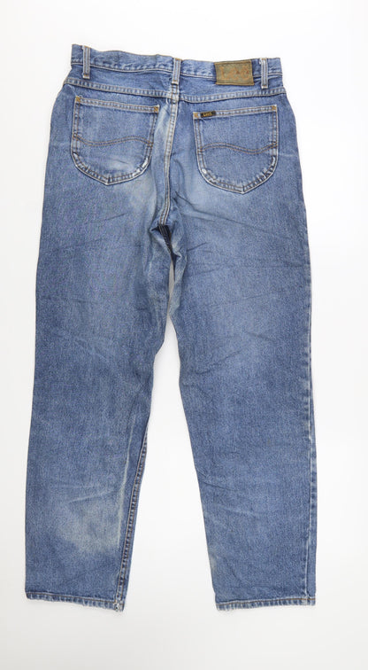 Lee Riders Men's Blue 34x32 Straight Fit Vintage Denim Jeans