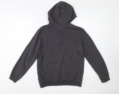 Puma Boys Black Pullover Hoodie Size 13-14 Years Cotton Blend