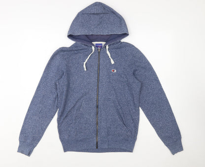 Champion Women's Blue Small Full Zip Hoodie Cotton Blend