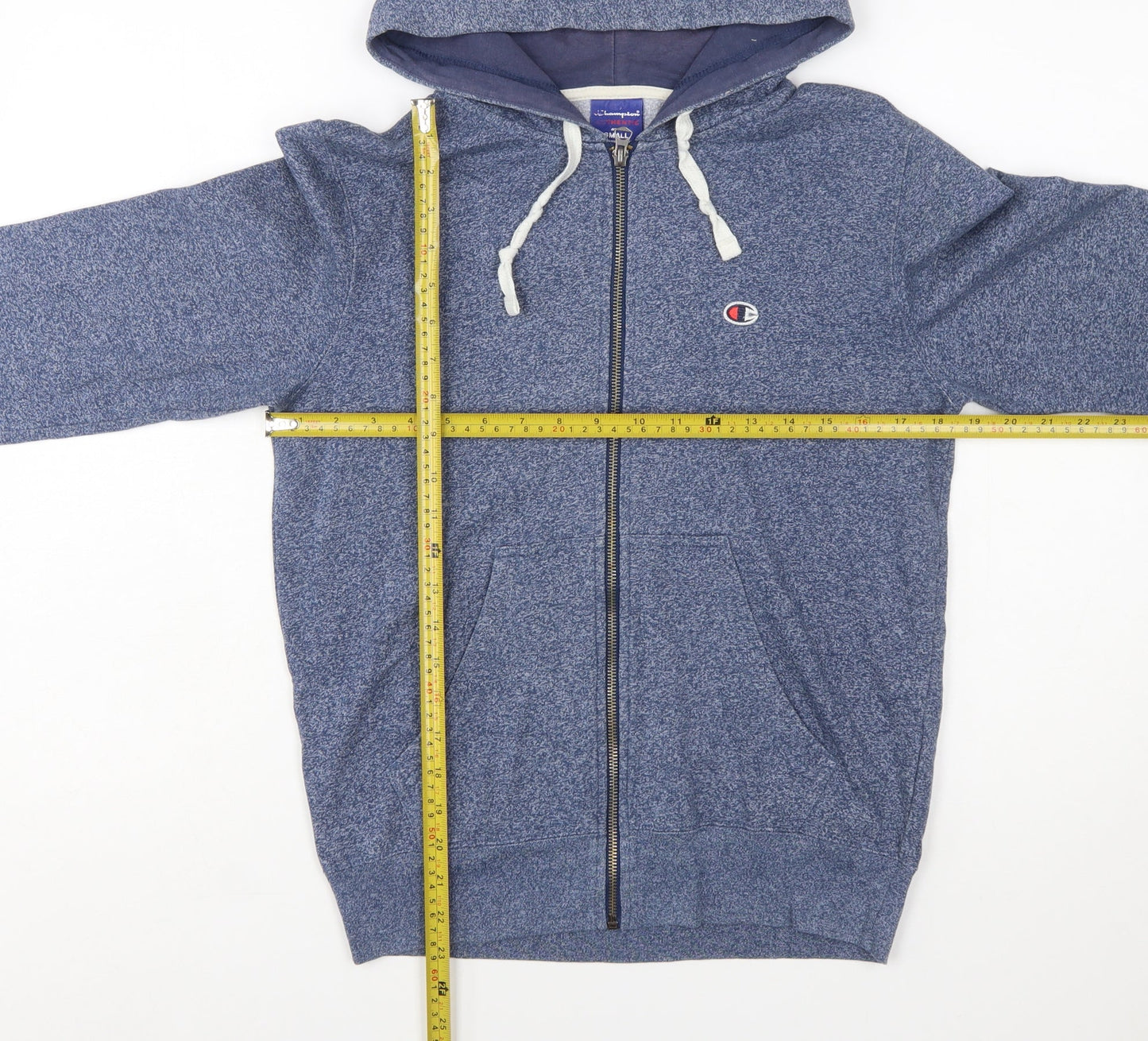 Champion Women's Blue Small Full Zip Hoodie Cotton Blend