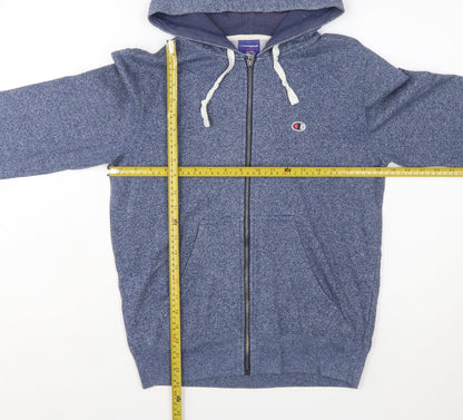 Champion Women's Blue Small Full Zip Hoodie Cotton Blend