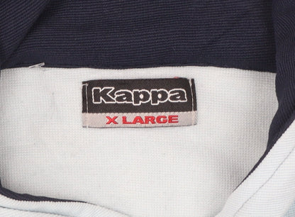 Kappa Men's Blue Full Zip Sweatshirt XL Sports Jersey Top