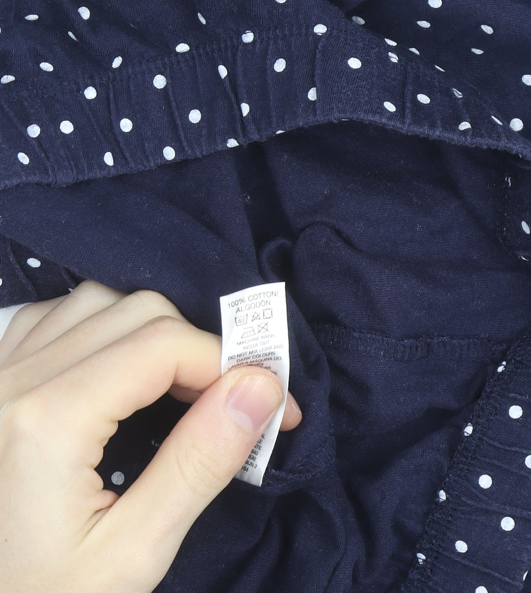 Dunnes Stores Women Blue Polka Dot Jersey Bermuda Shorts Size 16-18