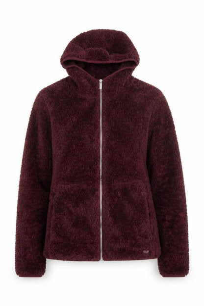 McKinley Womens Plum Full Zip Fleece Hoodie Size 14 Polyester Warm Outdoor