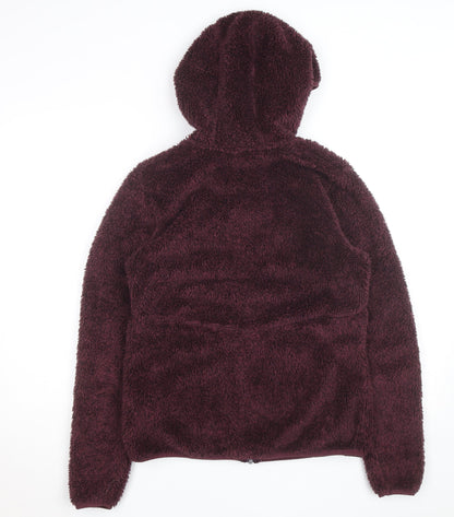 McKinley Womens Plum Full Zip Fleece Hoodie Size 14 Polyester Warm Outdoor