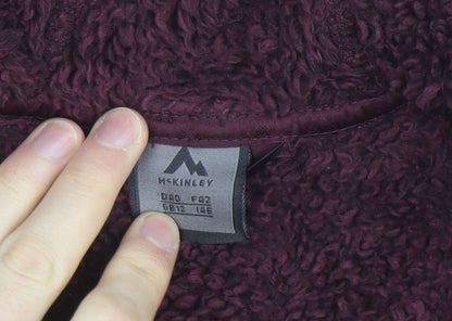 McKinley Womens Plum Full Zip Fleece Hoodie Size 14 Polyester Warm Outdoor