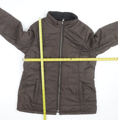 Marks & Spencer Women's Brown Petite Puffer Jacket UK 10