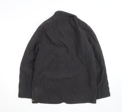Vera Verano Women’s Black Quilted Mid-Length Jacket Size M
