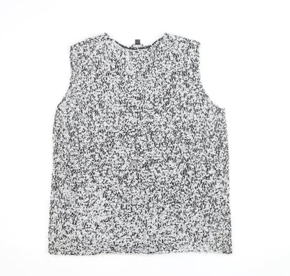 COS Women’s Black Lace Textured Sleeveless Blouse Size 8