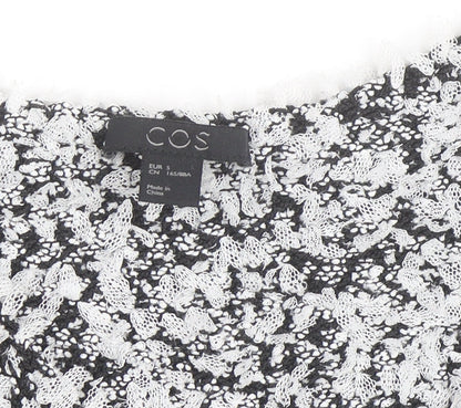 COS Women’s Black Lace Textured Sleeveless Blouse Size 8