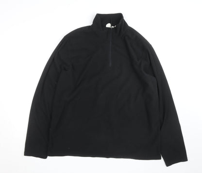 Mountain Warehouse Men's Black L Fleece 1/4 Zip Pullover Jacket
