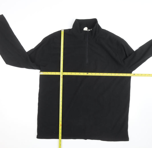 Mountain Warehouse Men's Black L Fleece 1/4 Zip Pullover Jacket