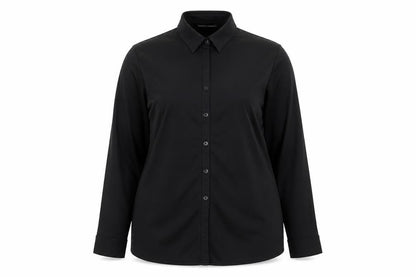 St Bernard Women's Black Stretch Button-Up Shirt Size 14