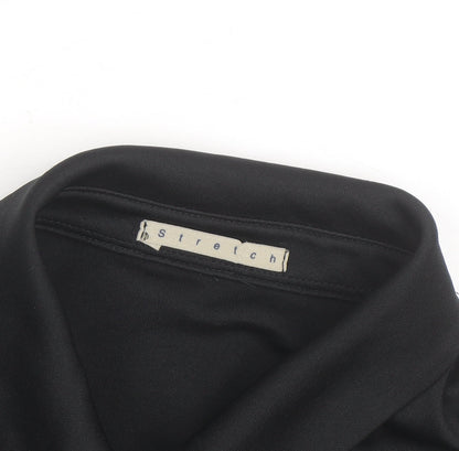 St. Bernard Women's Black Stretch Button-Up Shirt Size 14