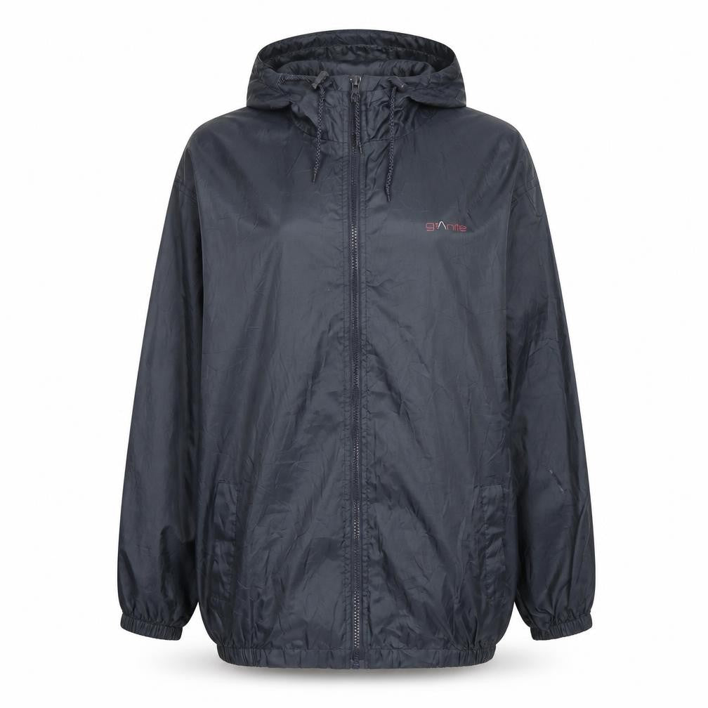 Granite Outdoors Women's Blue Hooded Windbreaker Jacket Size 16