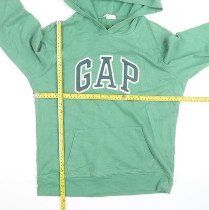 GAP Men’s Green Pullover Hoodie M Logo Fleece Sweatshirt
