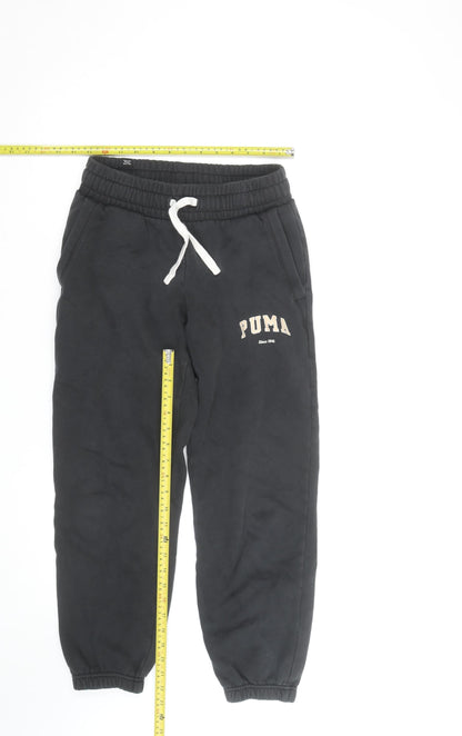 Puma Men's Black XS Jogger Sweatpants Fleece Activewear Trousers