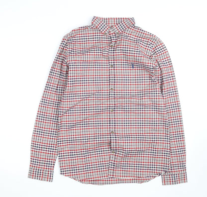 Next Boys Multicoloured Check Button-Up Long Sleeve Shirt 15 Years
