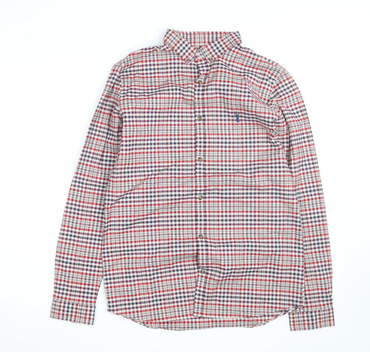 Next Boys Multicoloured Check Button-Up Long Sleeve Shirt 15 Years
