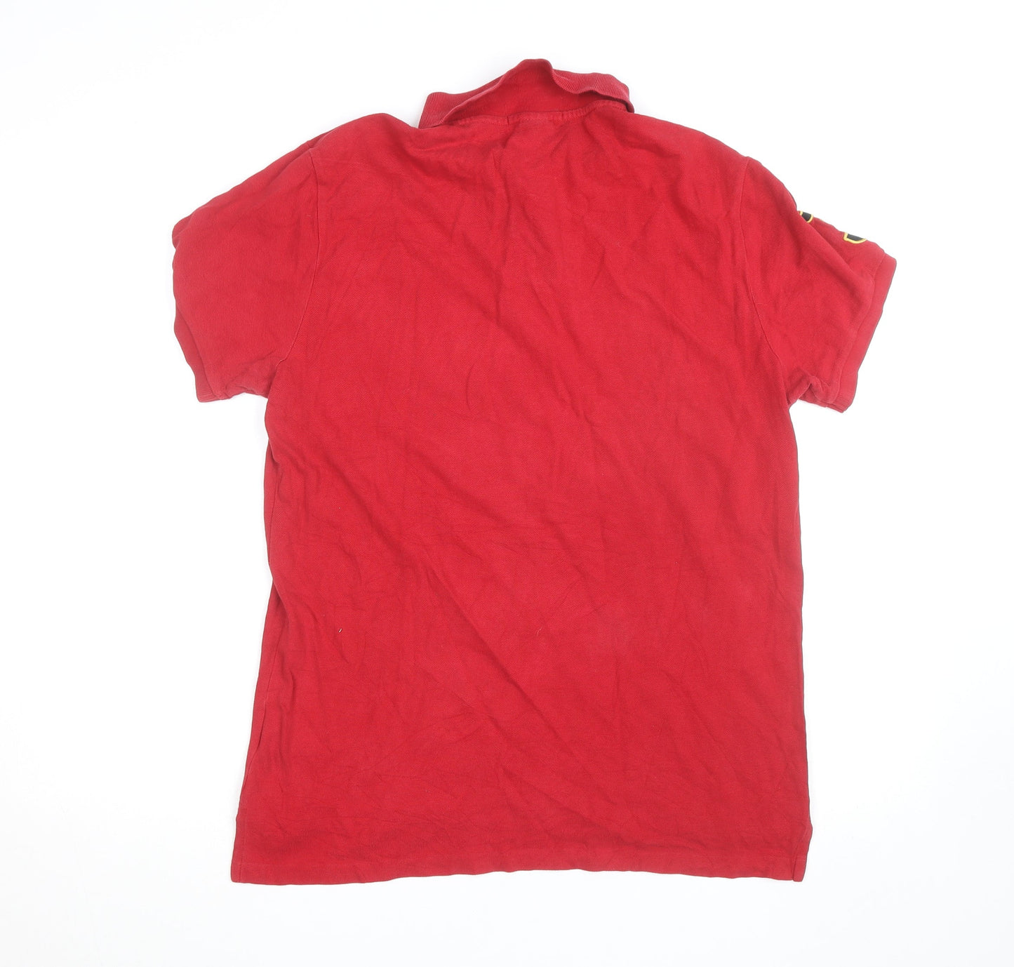 Ralph Lauren Men's Red Slim Fit Polo Shirt Size L Classic Logo