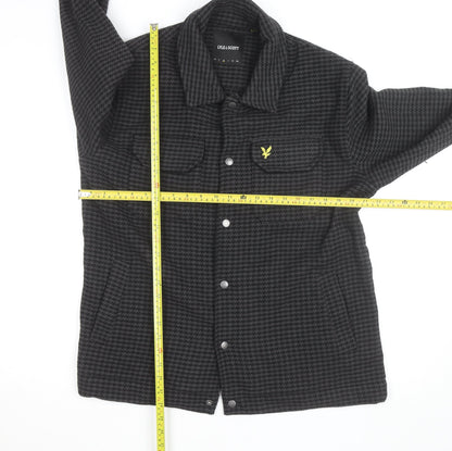 Lyle & Scott Men's Grey Houndstooth Wool Jacket Size M Casual