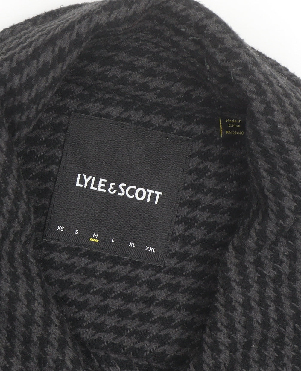 Lyle & Scott Men's Grey Houndstooth Wool Jacket Size M Casual