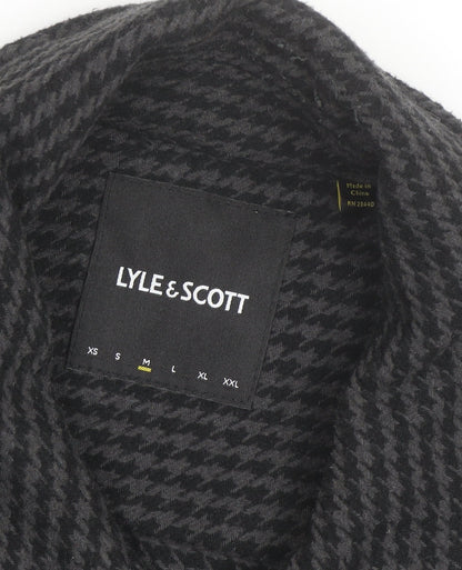 Lyle & Scott Men's Grey Houndstooth Wool Jacket Size M Casual