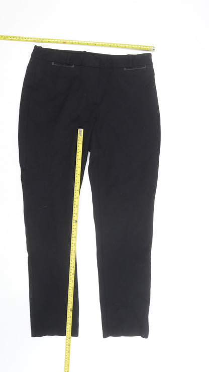 St. Bernard Black Women's Size 12 Slim Fit Stretch Business Trousers