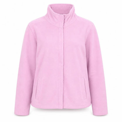 B.C. Clothing Womens Pink Fleece Full Zip Basic Jacket Size M