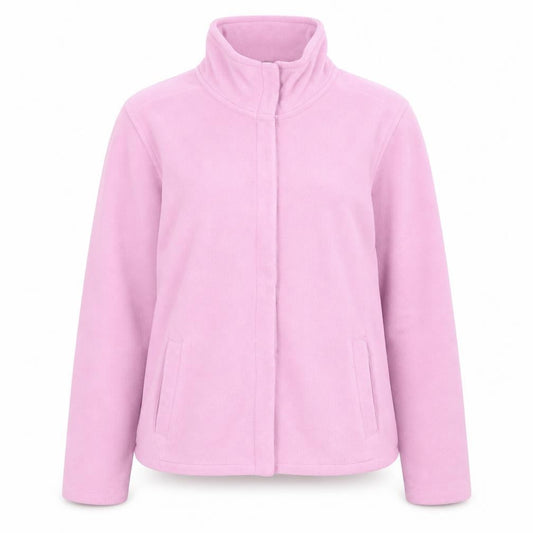 B.C. Clothing Womens Pink Fleece Full Zip Basic Jacket Size M