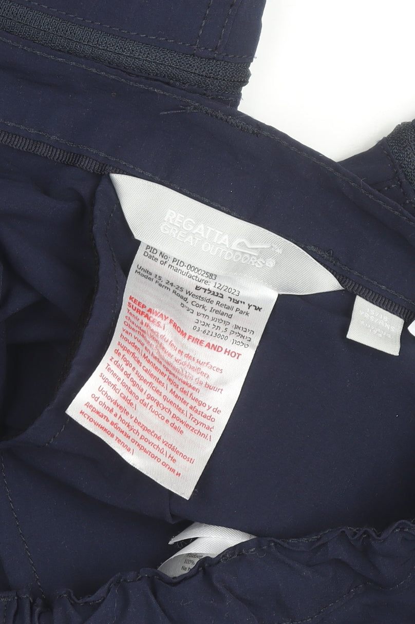 Regatta Women's Blue Convertible Cargo Trousers Size 12 Outdoor Hiking