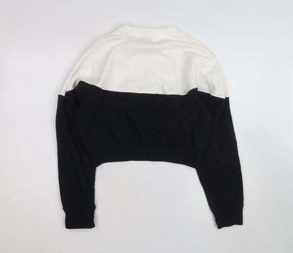 Nike Women's Black & White Crew Neck Pullover Sweatshirt Size M